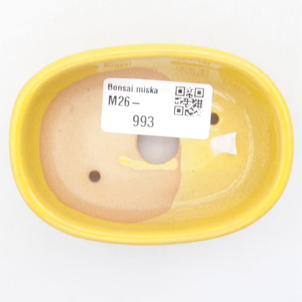 Bonsaischaal van keramiek 9 x 6,5 x 3 cm, groen