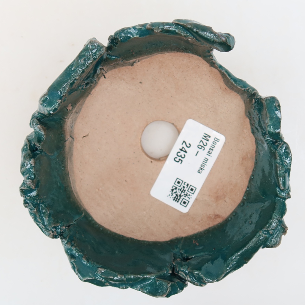 Keramische schaal  10,5 x 10,5 x 6 cm, kleur groen