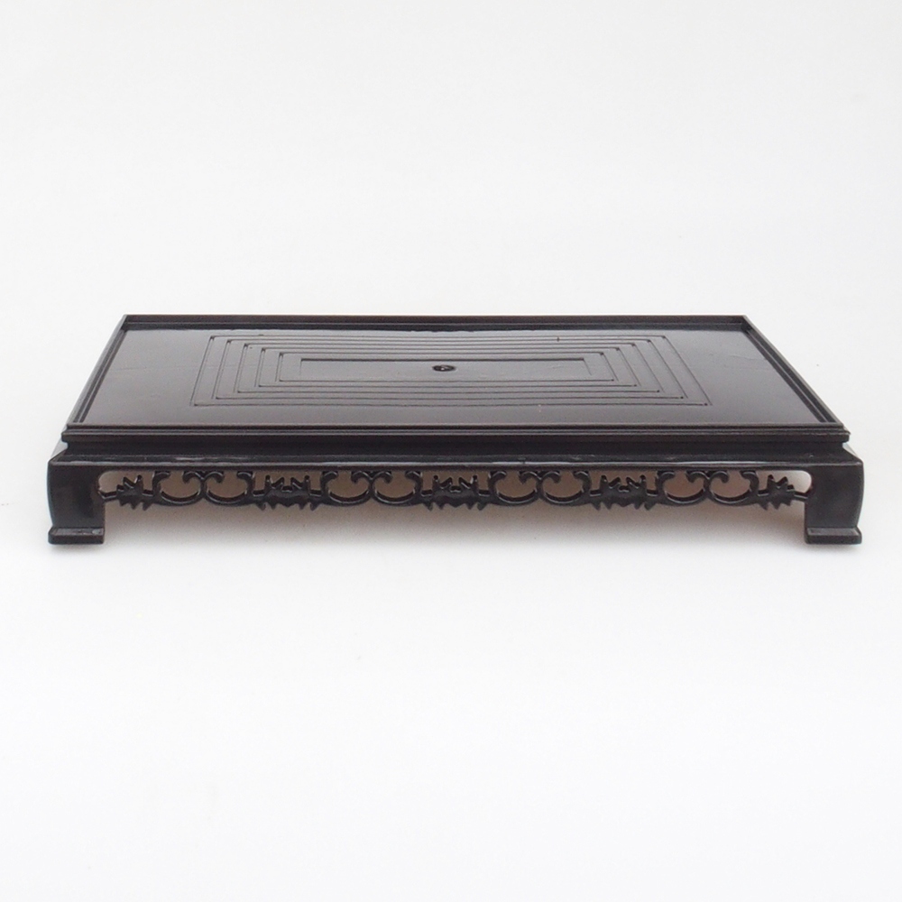 Bonsai tafel kunststof rechthoek 27 x 17,5 x 4 cm, zwart