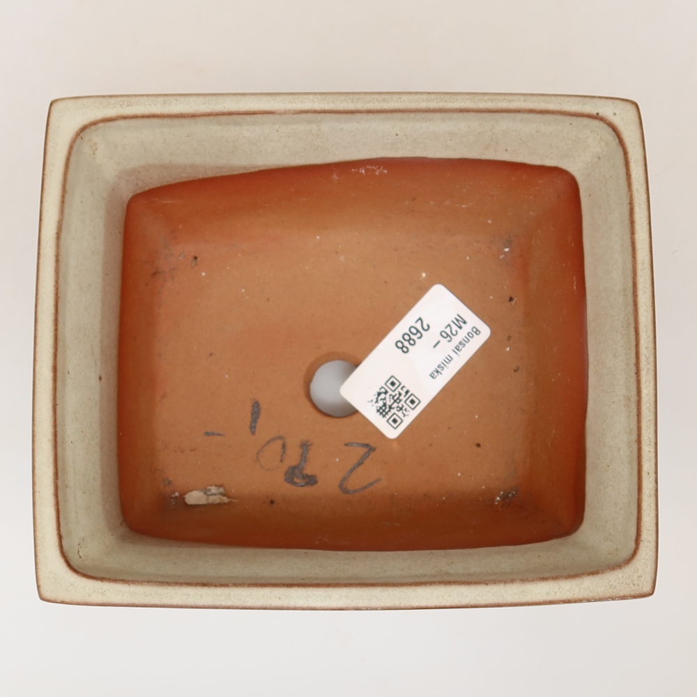 Keramische schaal  14,5 x 12,5 x 7 cm, kleur: beige