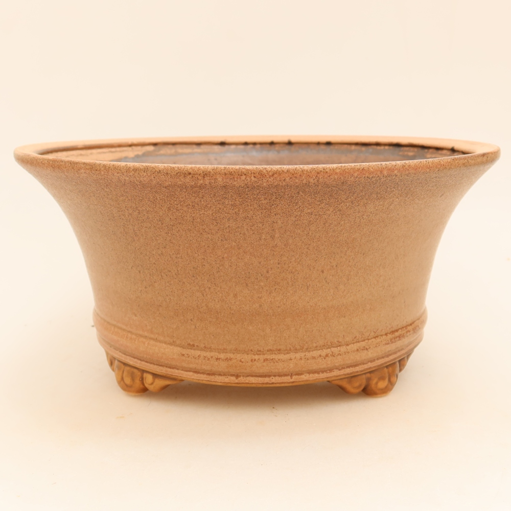 Keramische bonsaipot 24,5 x 24,5 x 11 cm, kleur roze
