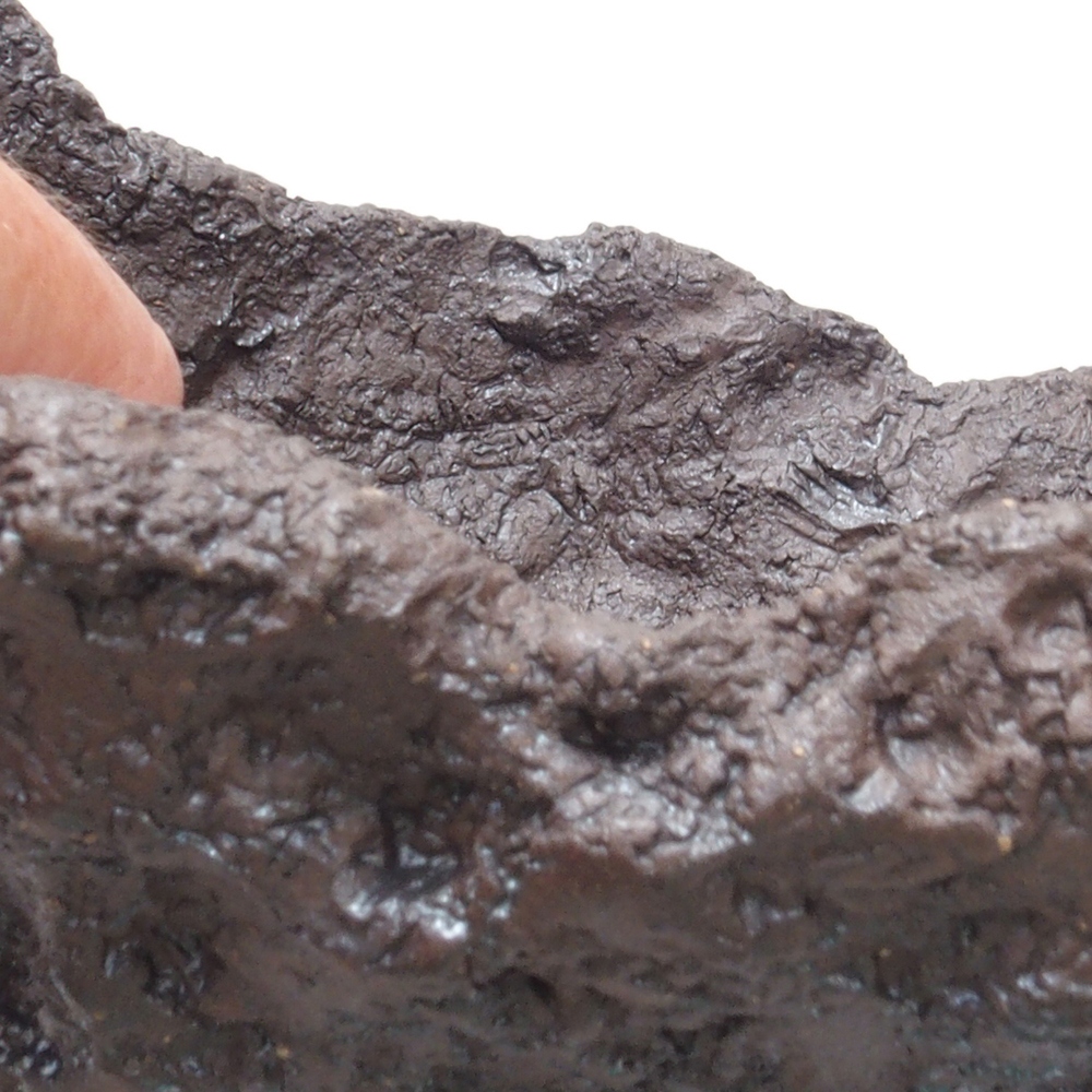 Keramische schaal 18 x 14 x 14 cm , kleur bruin