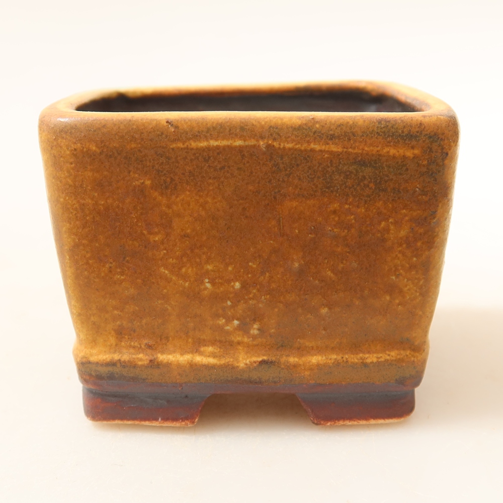 Bonsaischaal van keramiek 6 x 6 x 4,5 cm, groen