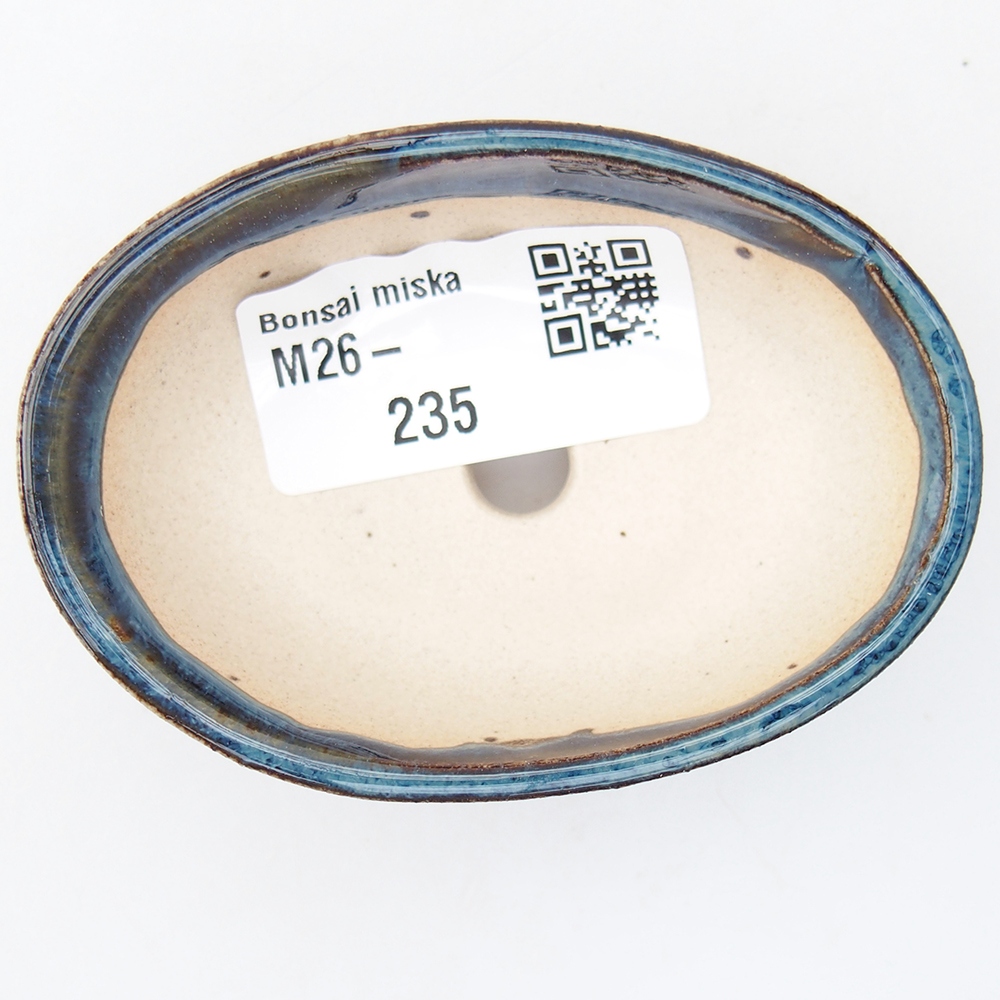 Mini bonsaischaal 7,5 x 5 x 2,5 cm, kleur blauw