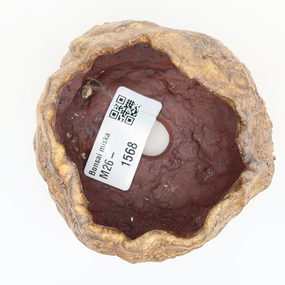 Keramische schaal  6,5 x 5 x 6 cm , kleur bruin