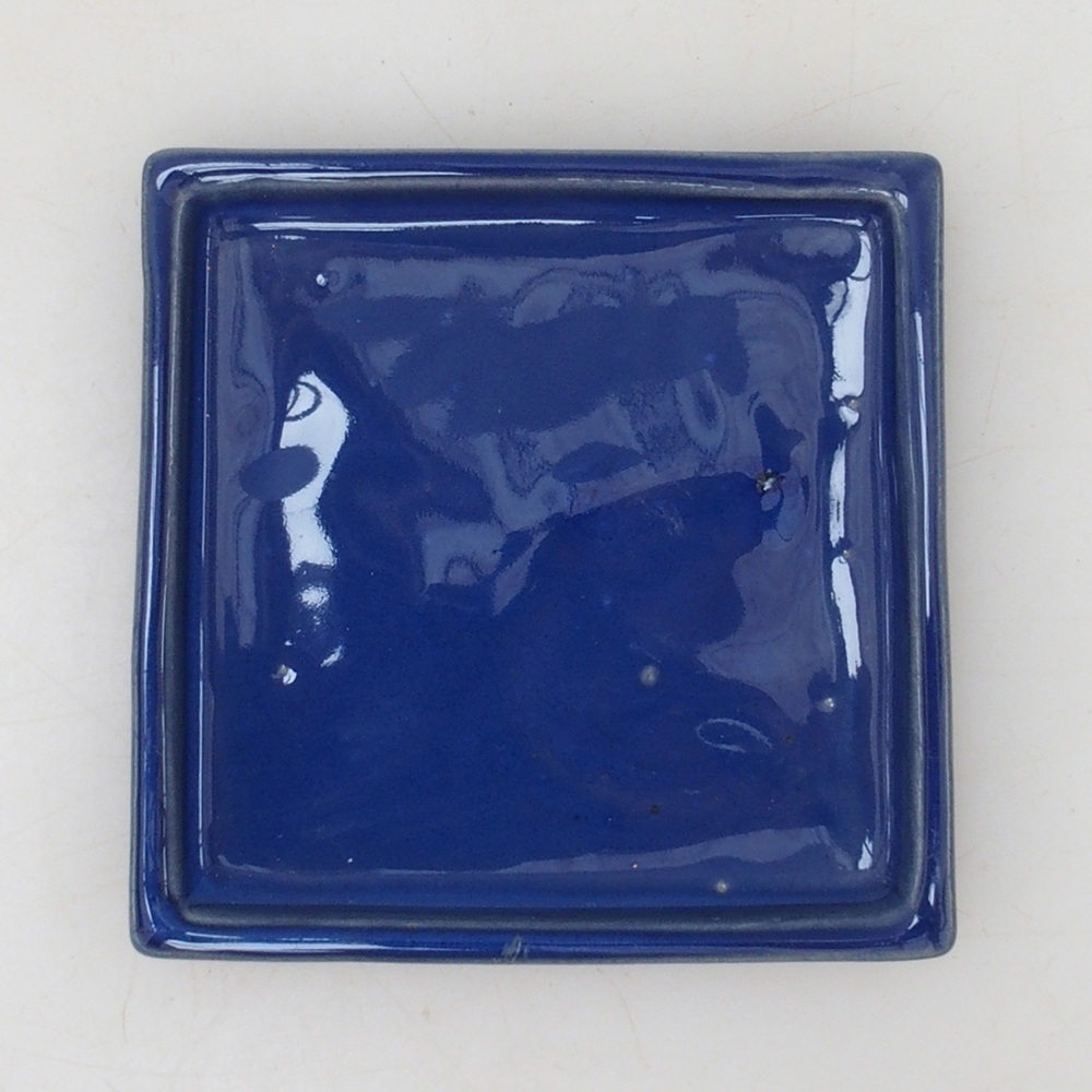 Bonsai dienblad vierkant M - 10 x 10 x 1,5 cm - blauw