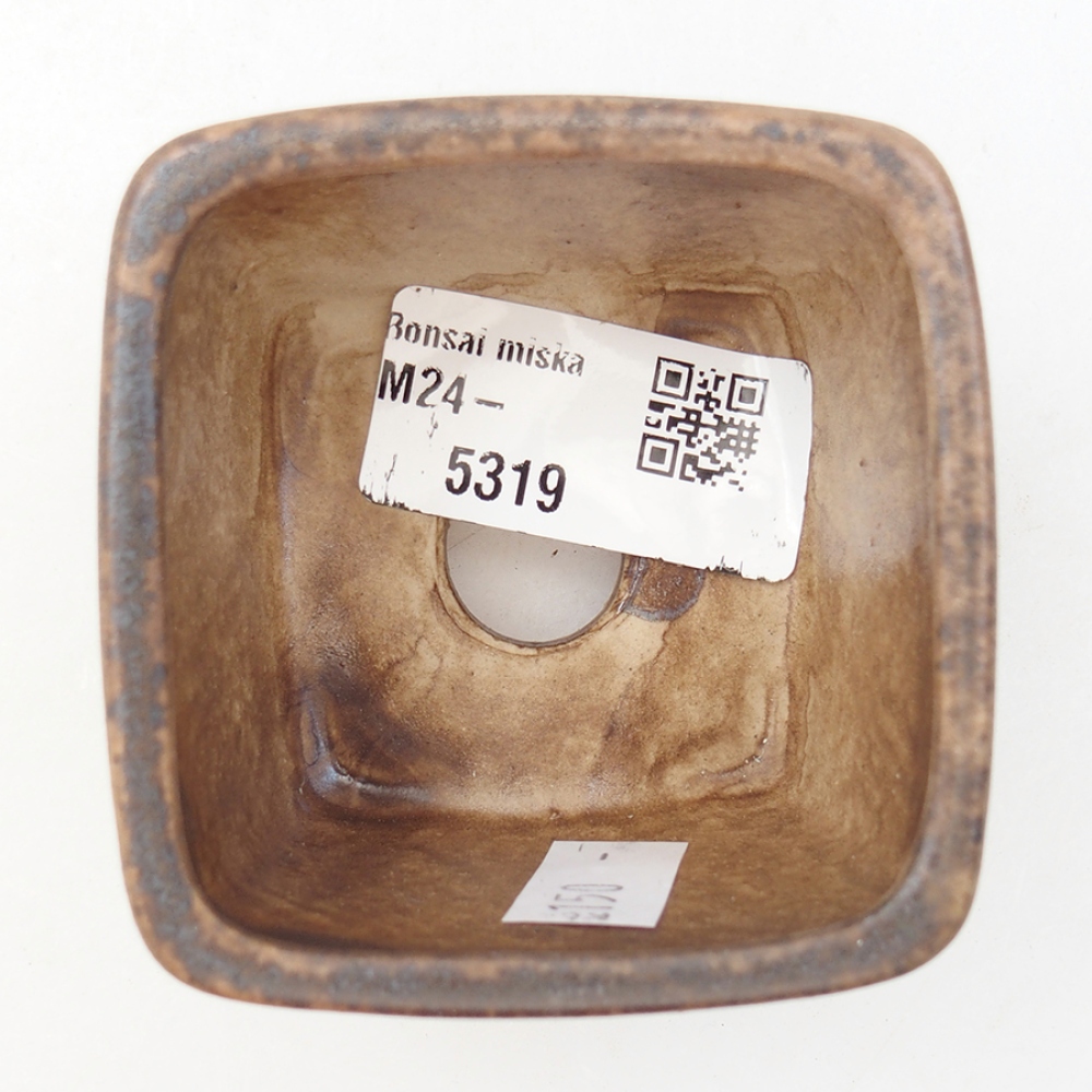 Bonsaischaal van keramiek 6 x 6 x 4,5 cm, roze