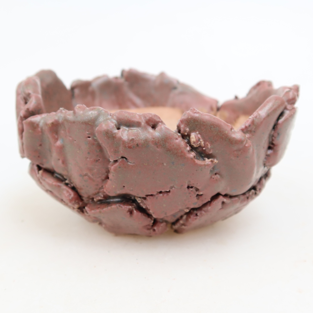 Keramische schaal  10,5 x 10,5 x 6 cm, kleur: roze