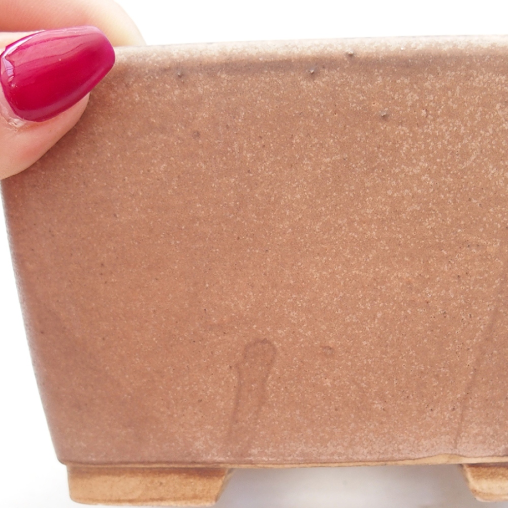 Bonsaischaal van keramiek 10,5 x 10,5 x 7 cm, roze