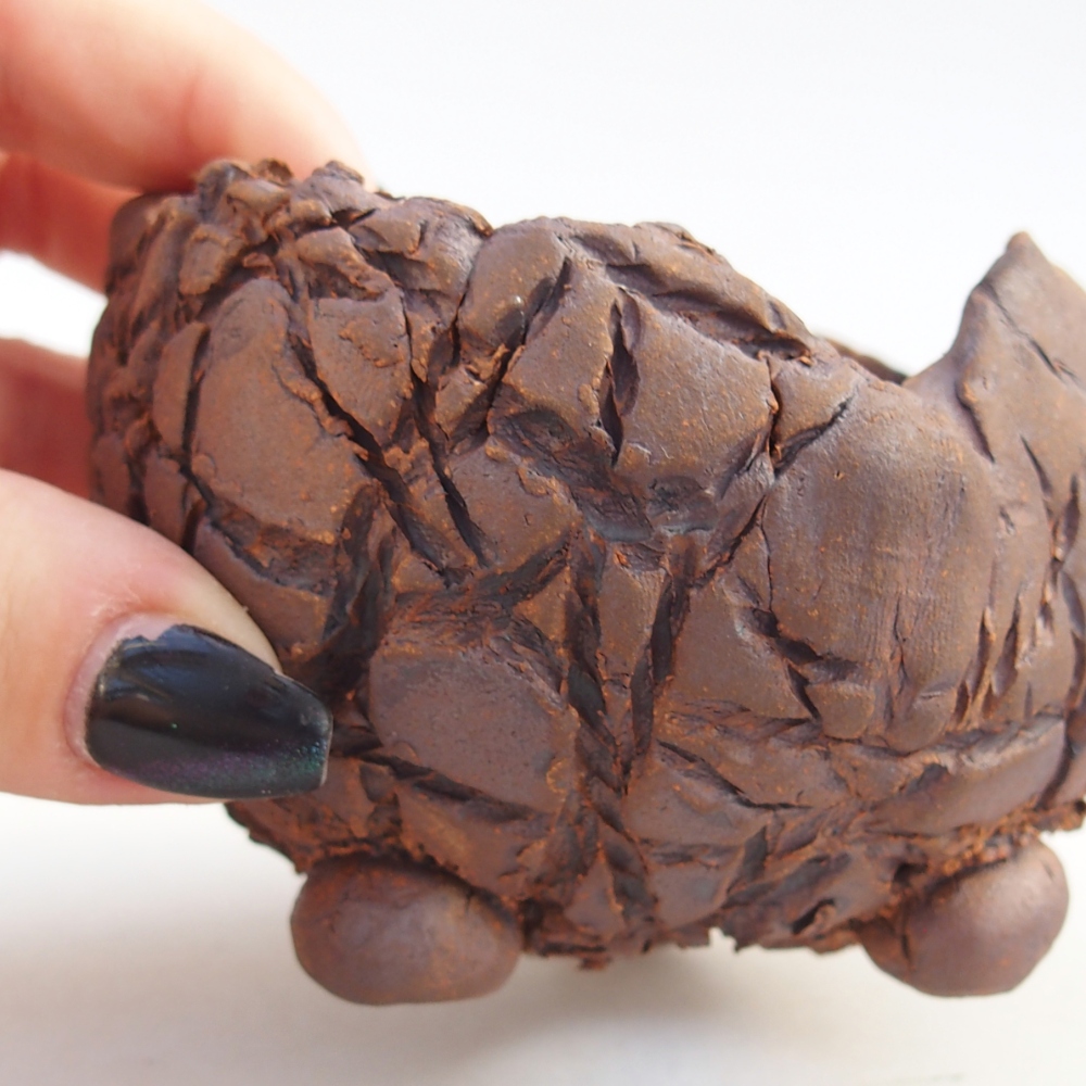 Keramisch Schelp 8,5 x 8,5 x 6 cm , kleur bruin