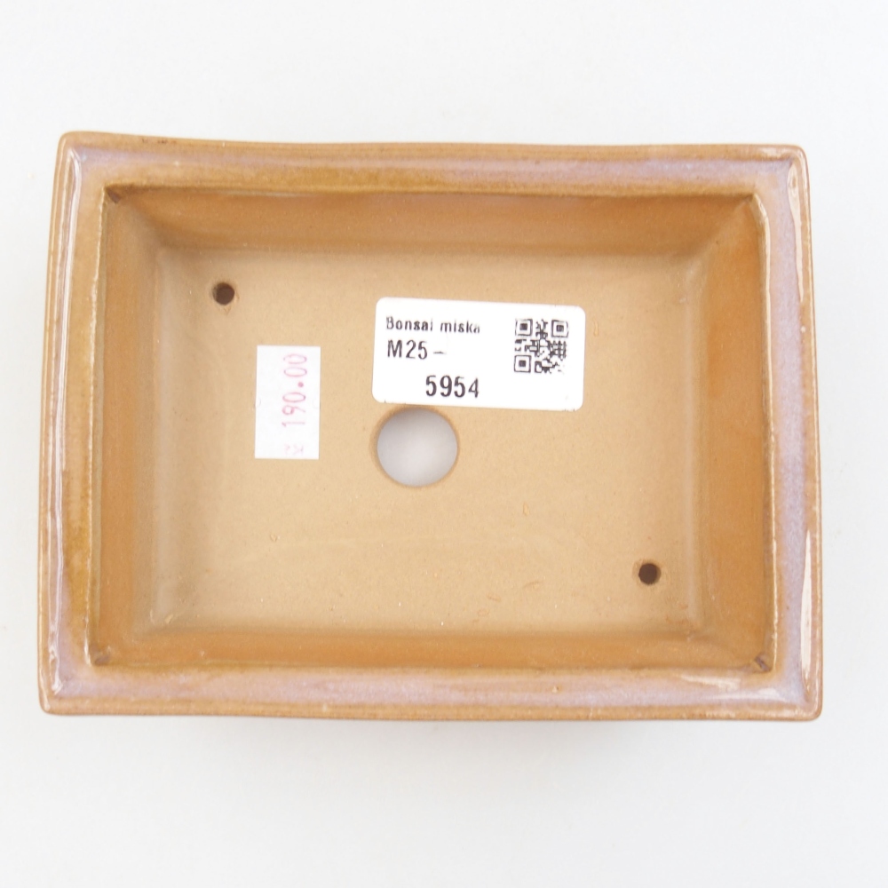 Bonsaischaal van keramiek 22 x 17 x 5 cm, groen