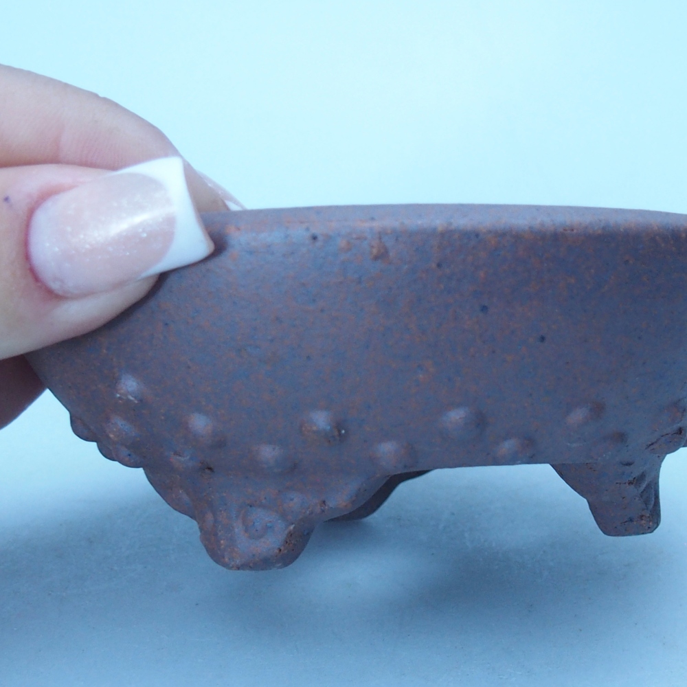Kom 11 x 11 x 4 cm bruin