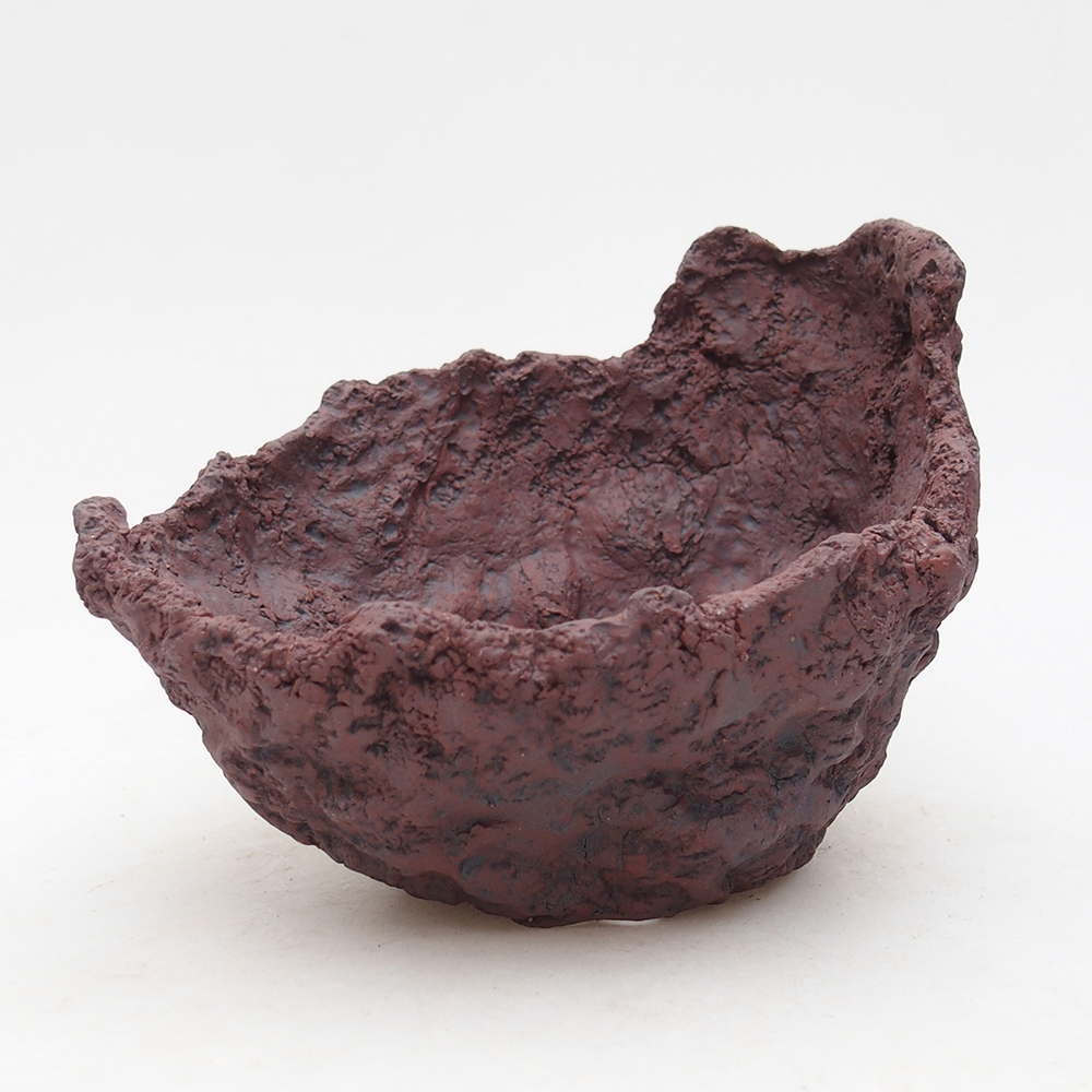 Keramisch Schelp 14 x 13 x 11,5 cm , kleur bruin