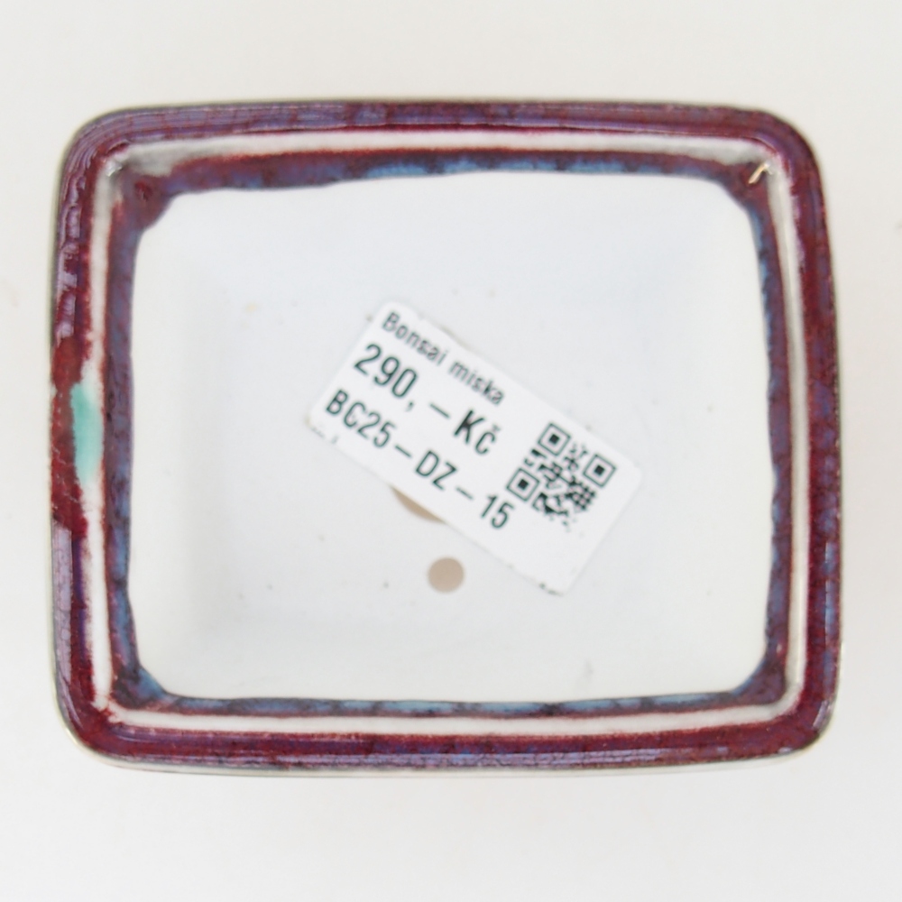 Mini bonsaischaal 8,5 x 7,5 x 4 cm, bordeauxrood
