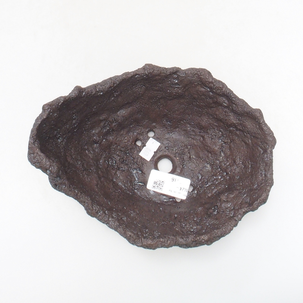 Keramische schaal 18 x 14 x 14 cm , kleur bruin