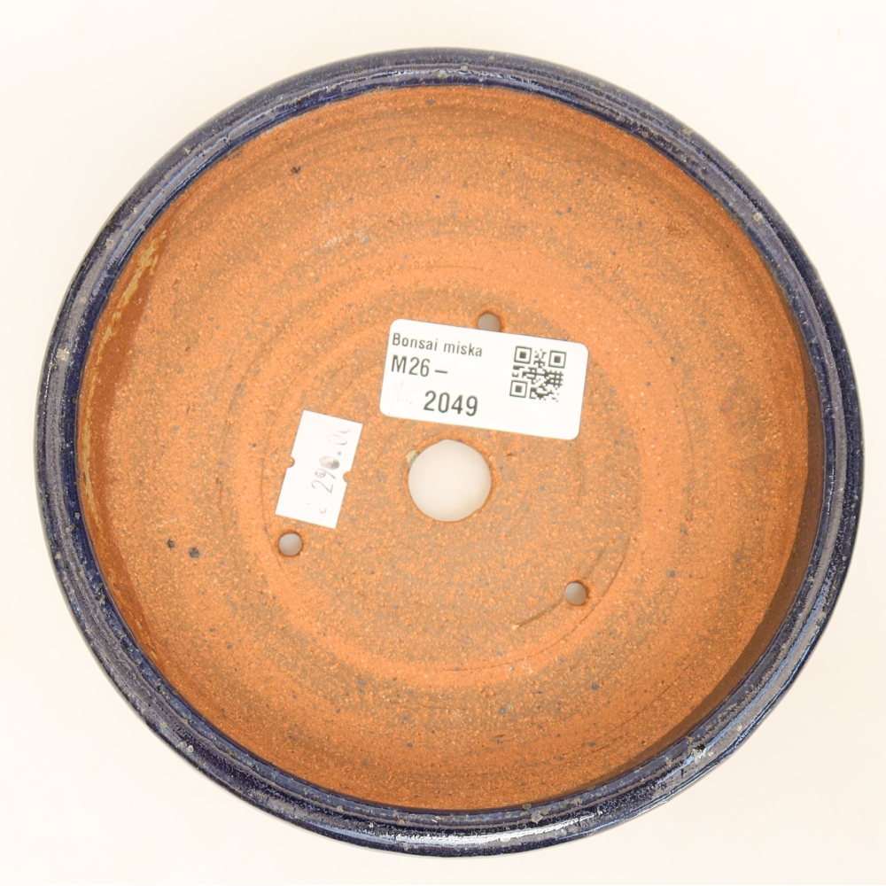 Keramische bonsaipot 14,5 x 14,5 x 4,5 cm, kleur: blauw