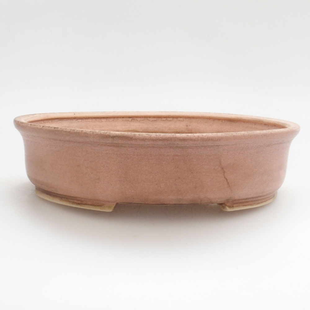 Bonsaischaal van keramiek 10 x 8,5 x 4 cm, bruin