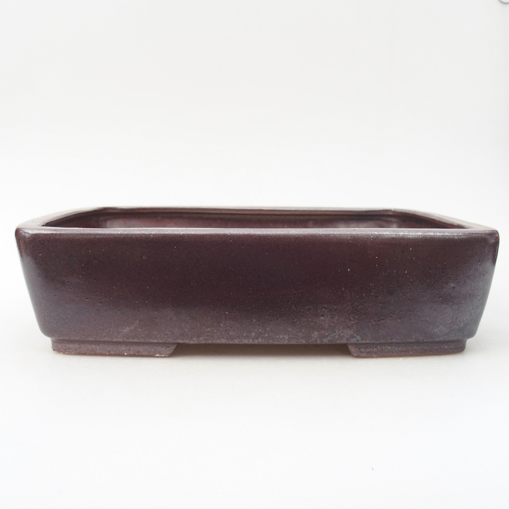 Bonsaischaal van keramiek 26,5 x 20,5 x 6,5 cm, bordeauxrood