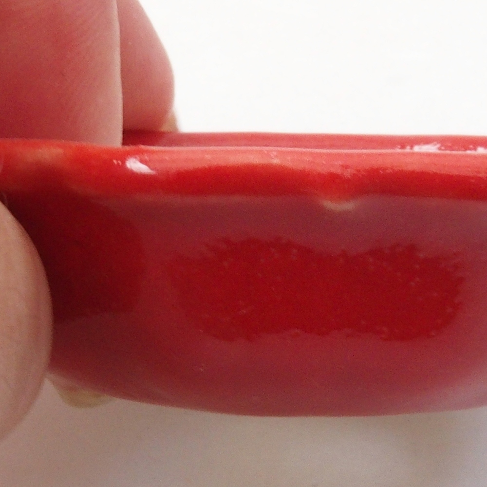 Mini bonsaischaal 7 x 7 x 2 cm, kleur rood