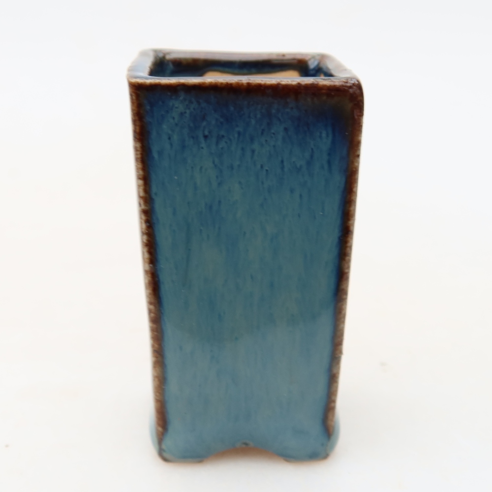 Keramische bonsaipot 3 x 3 x 5,5 cm, kleur blauw