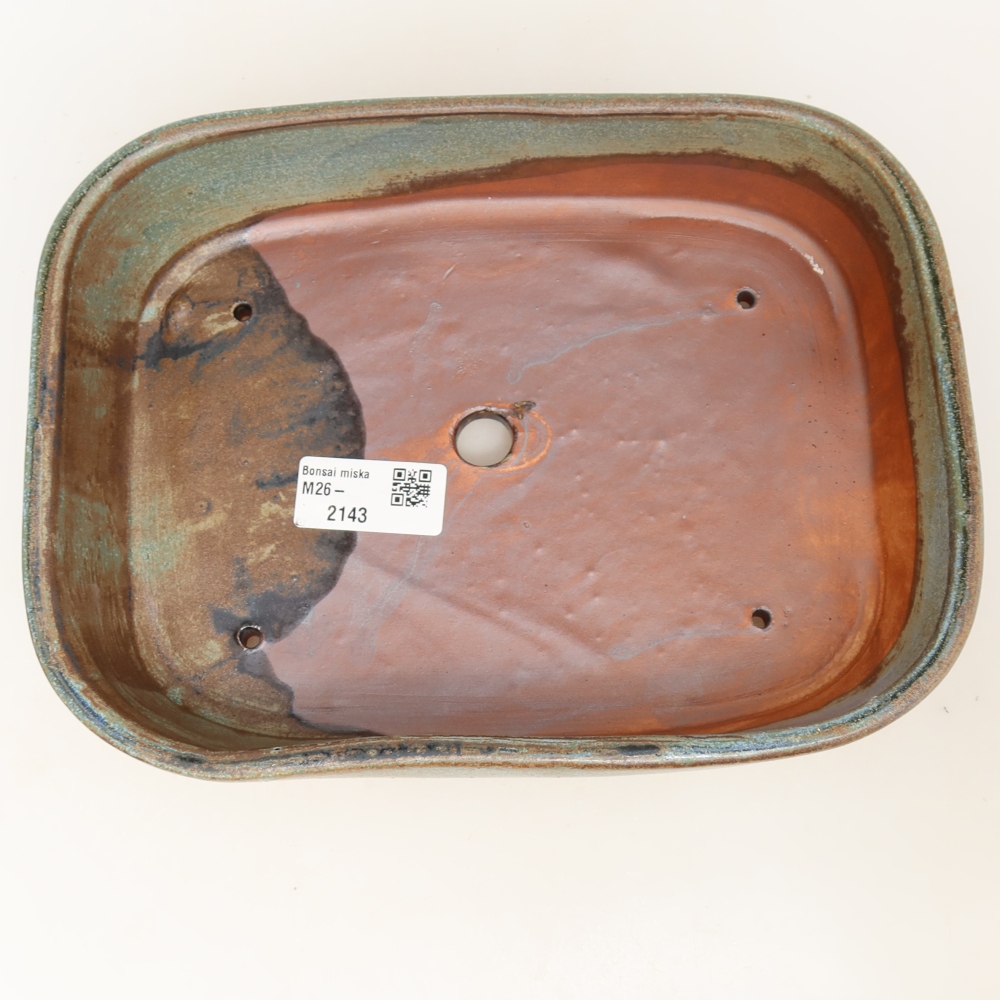 Keramische bonsaipot 23 x 18 x 5,5 cm, kleur bruingroen