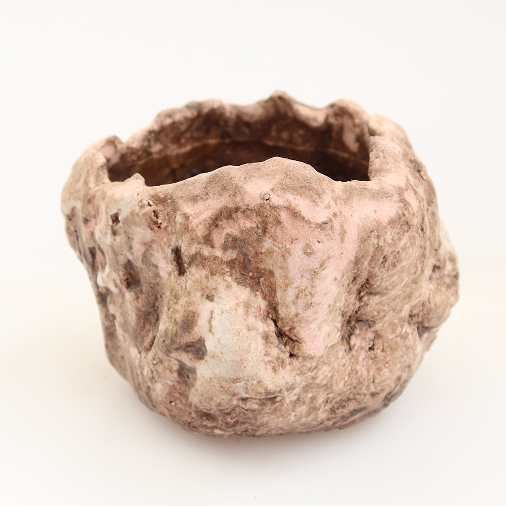 Keramische schaal  5,5 x 5 x 5 cm , kleur roze