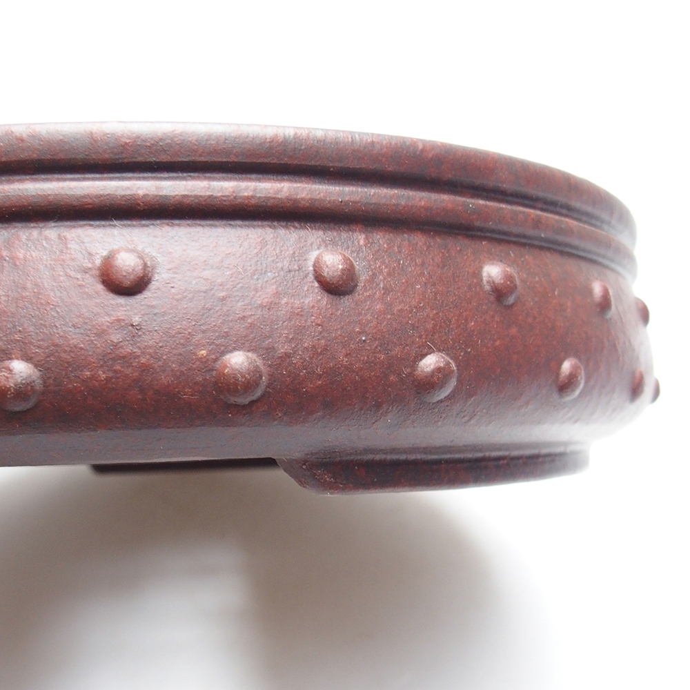 Kom 18 x 18 x 4 cm bruinrood