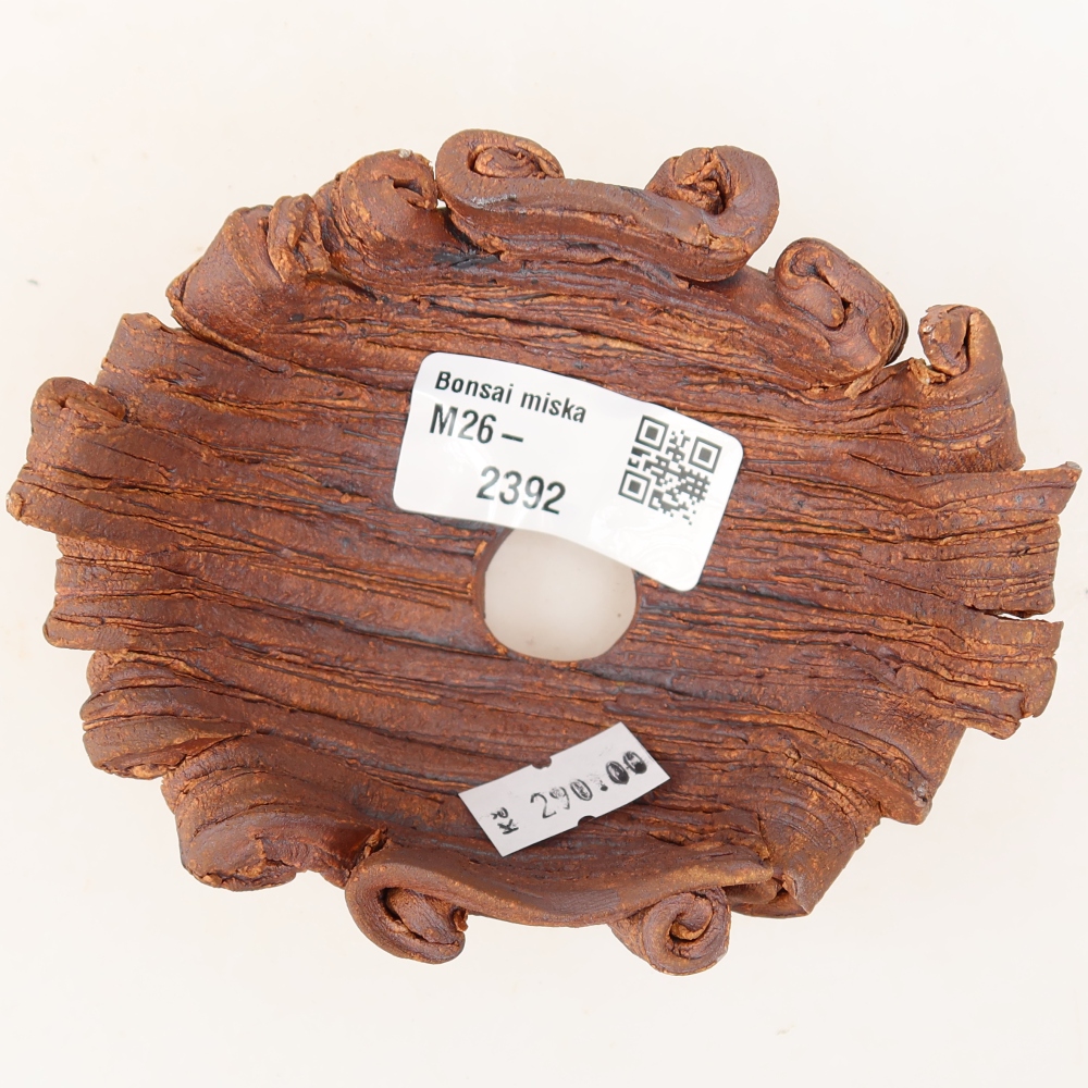 Keramische schaal  11 x 8,5 x 5 cm, kleur bruin