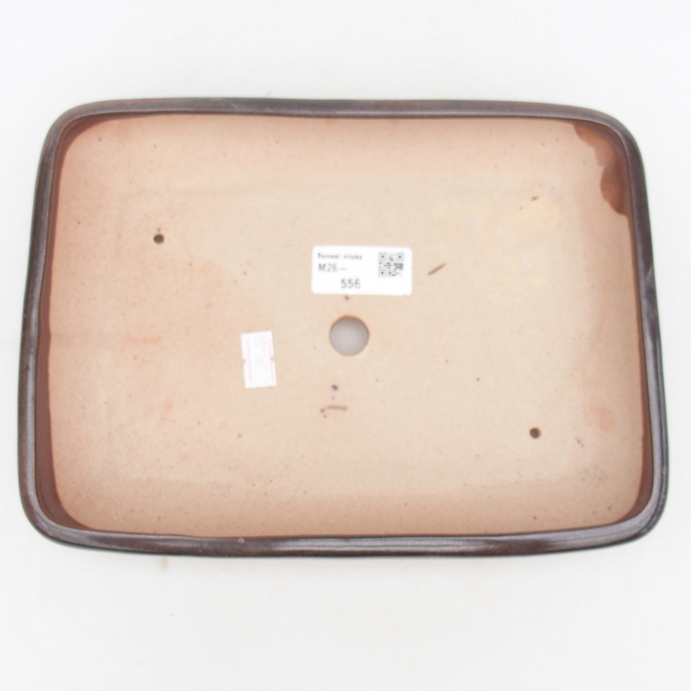 Bonsaischaal van keramiek 24 x 17,5 x 4 cm, bruin