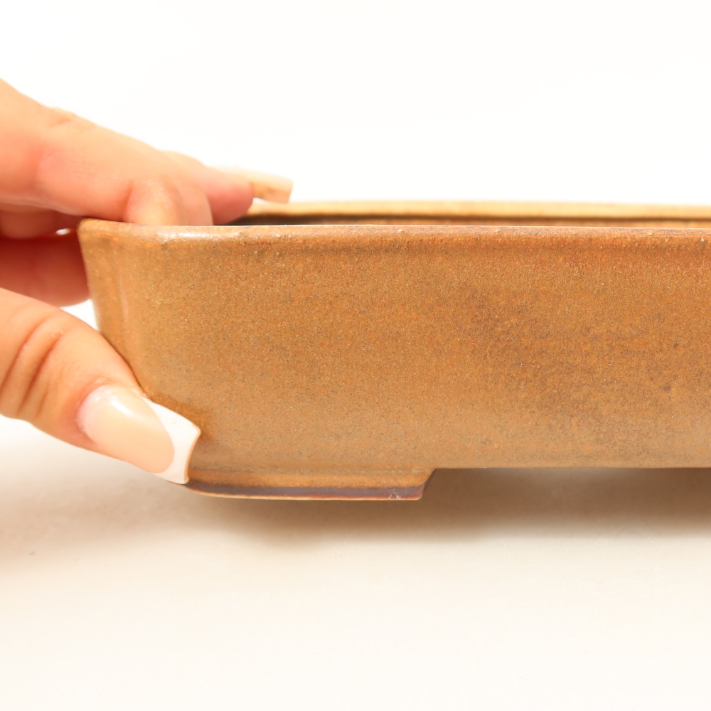 Keramische bonsaipot 18 x 15 x 6 cm, kleur: roze