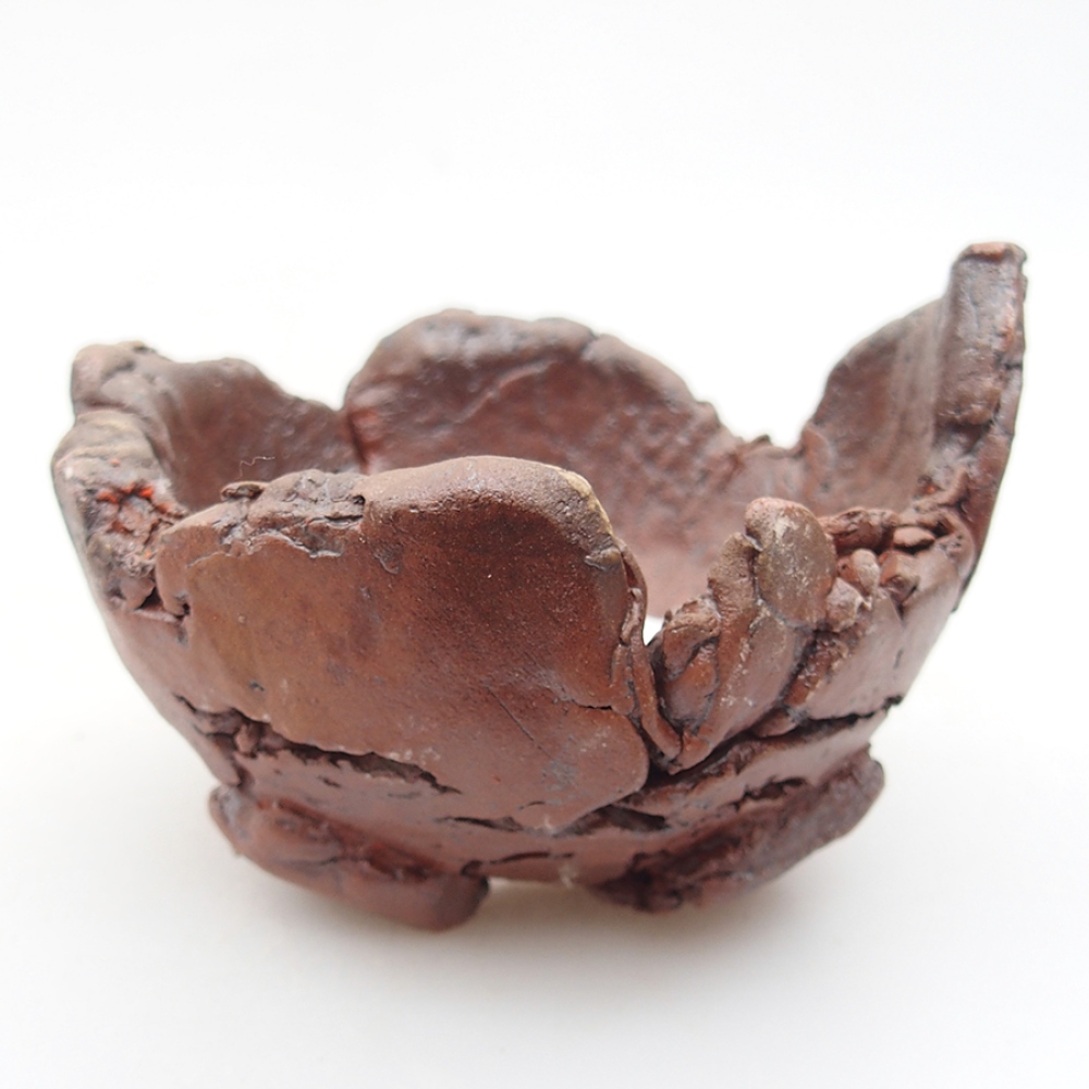 Keramisch Schelp 10 x 9 x 7 cm , kleur bruin