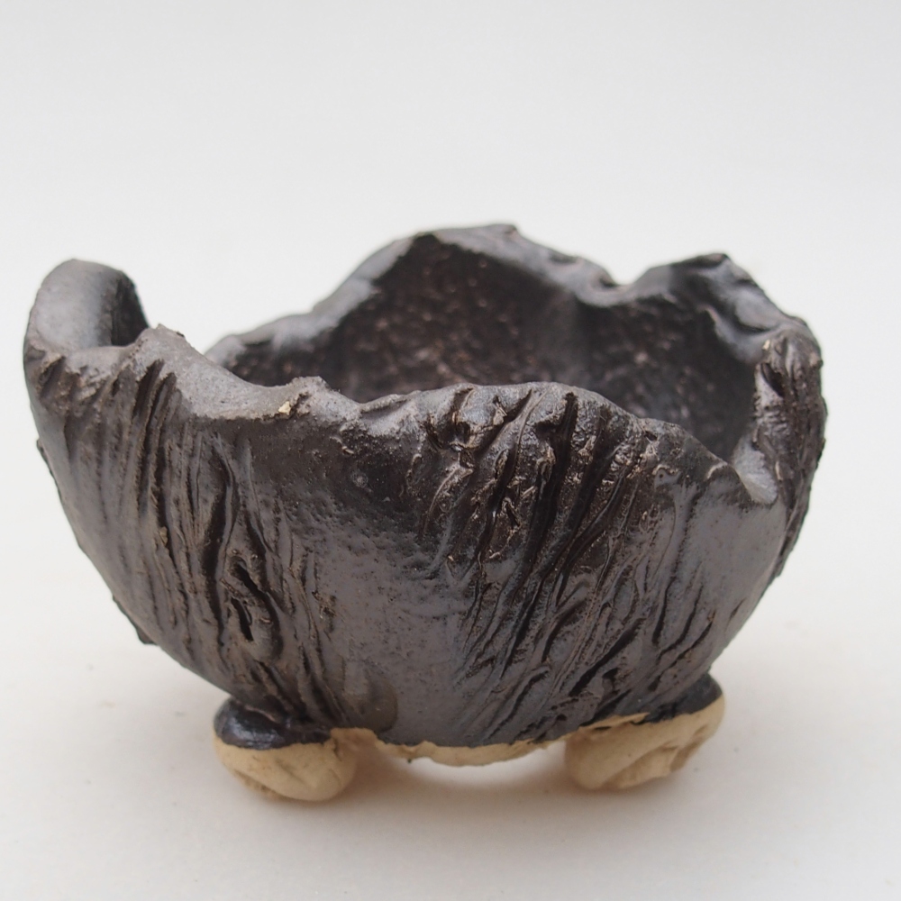 Keramische schaal 9 x 9 x 6 cm , kleur zwart