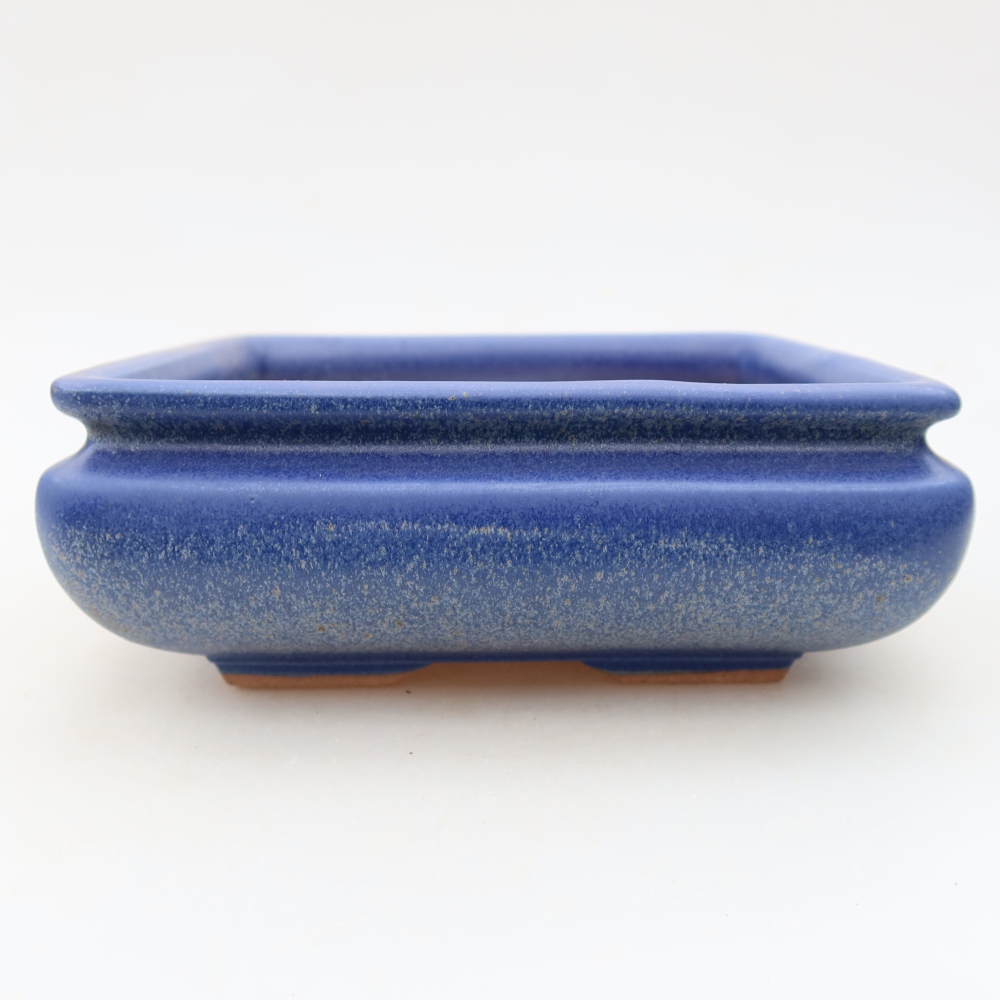 Keramische bonsaischaal 15,5 x 15,5 x 6 cm, kleur blauw