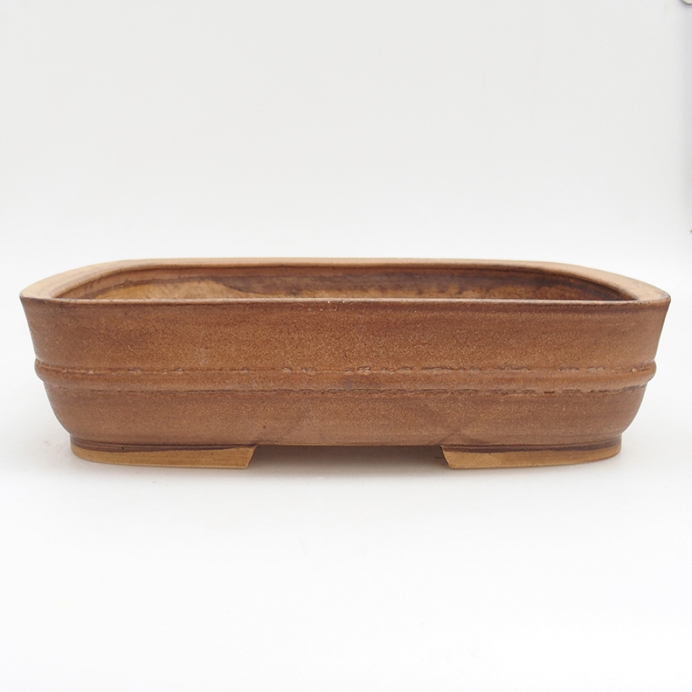 Bonsaischaal van keramiek 29,5 x 25 x 7 cm, roze