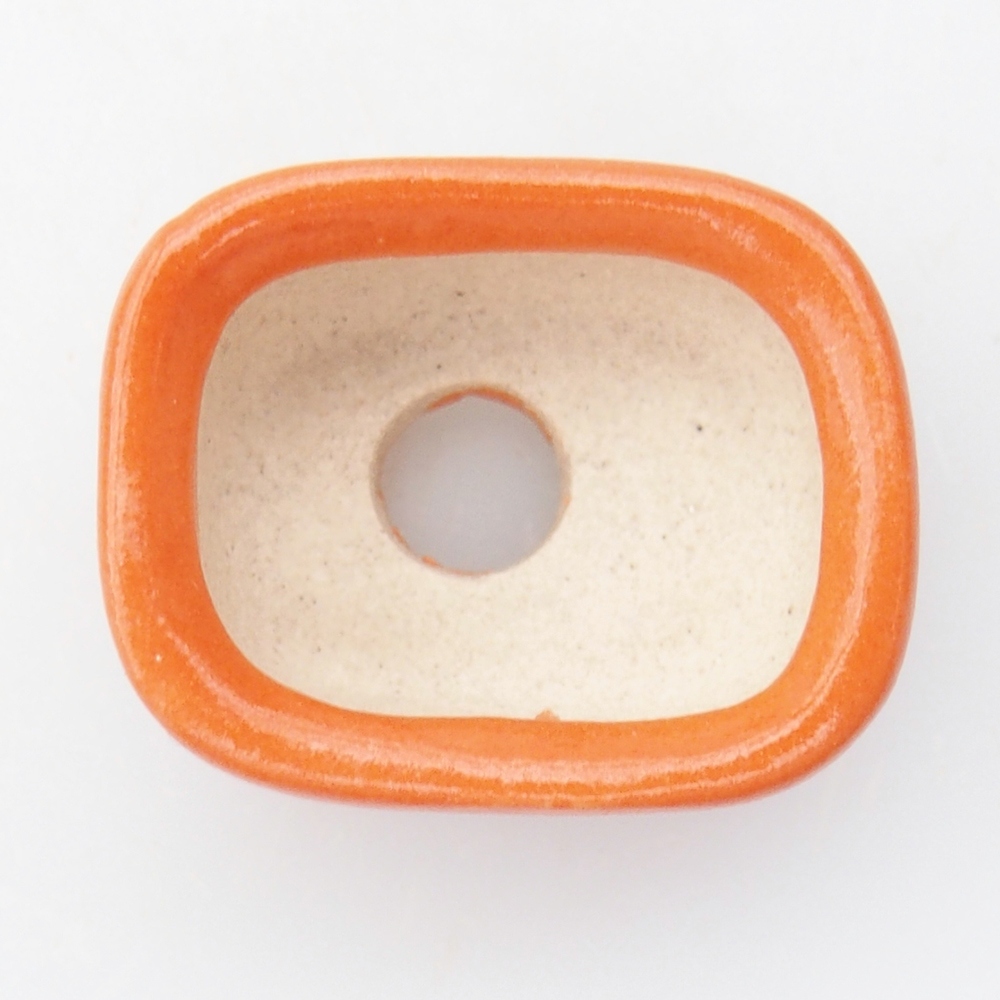 Mini bonsaischaal 2,5 x 2,5 x 1 cm, oranje