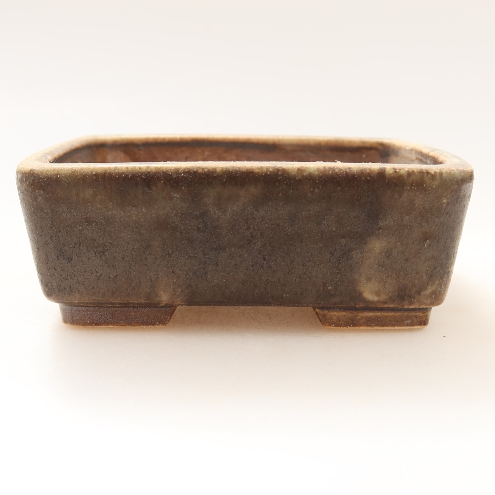 Bonsaischaal van keramiek 10 x 8 x 3,5 cm, bruin
