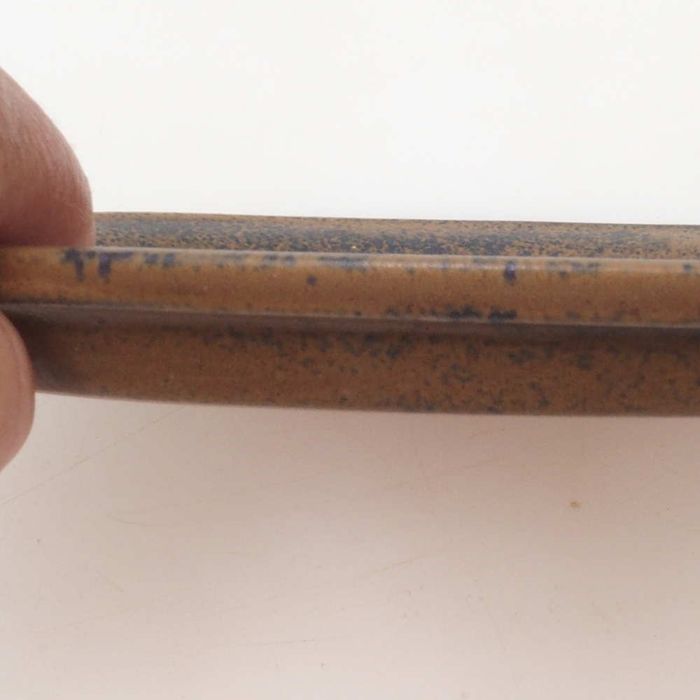 Bonsai ovalen schotel S - 20 x 16,5 x 1,5 cm - bruin