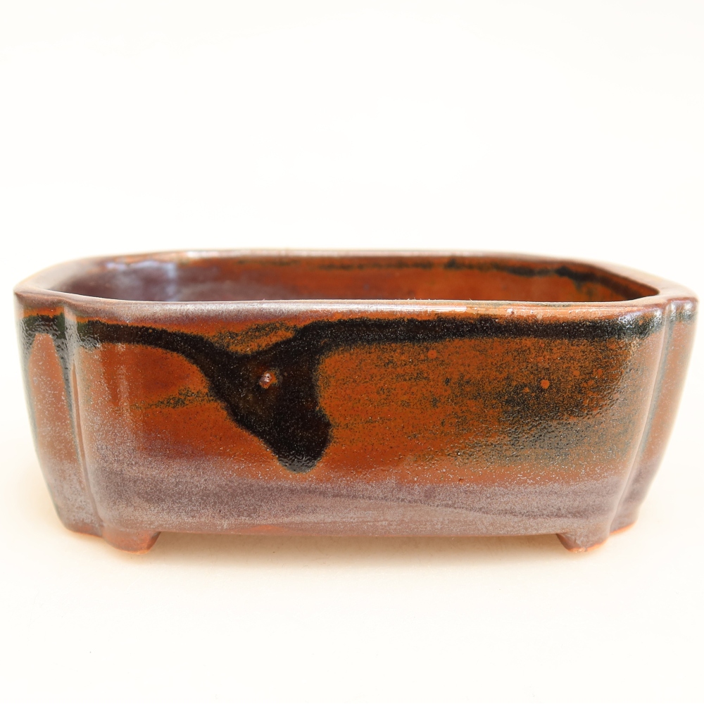 Keramische bonsaipot 10,5 x 8 x 4 cm, kleur bruin