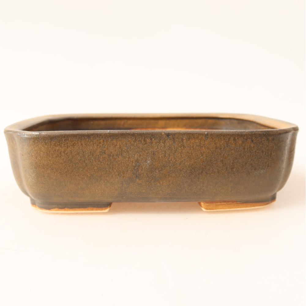 Keramische bonsaipot 18 x 14 x 4,5 cm, kleur bruin