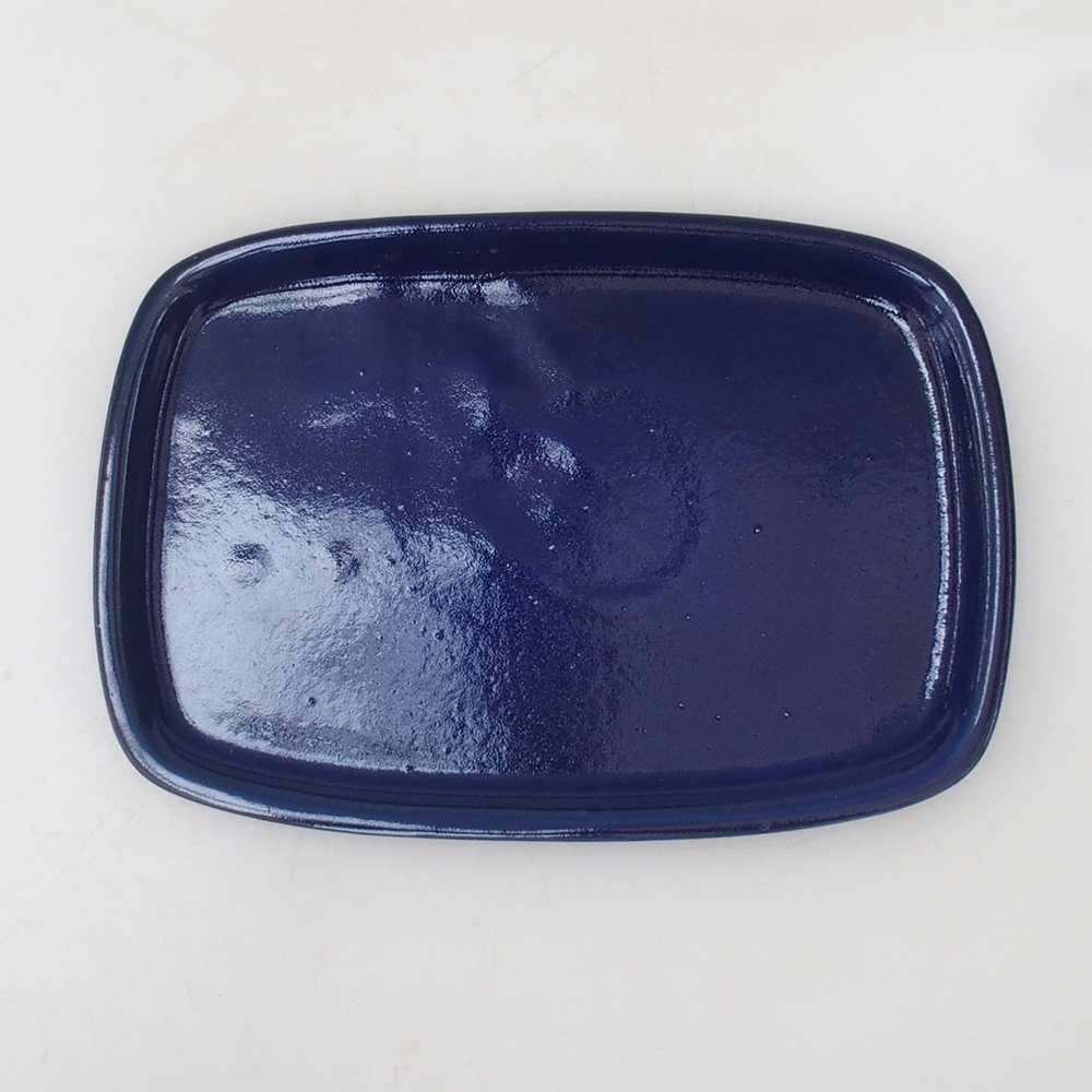 Keramische kom H08 - 22,5 x 16 x 1 cm - blauw