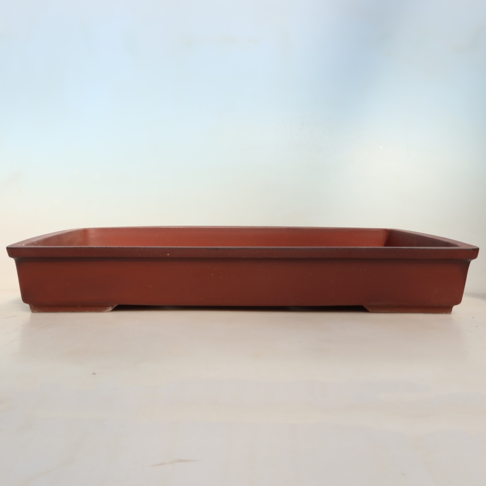 Keramische schaal  45 x 29 x 6,5 cm, kleur baksteenrood – ALLEEN AFHALING of transport per pallet