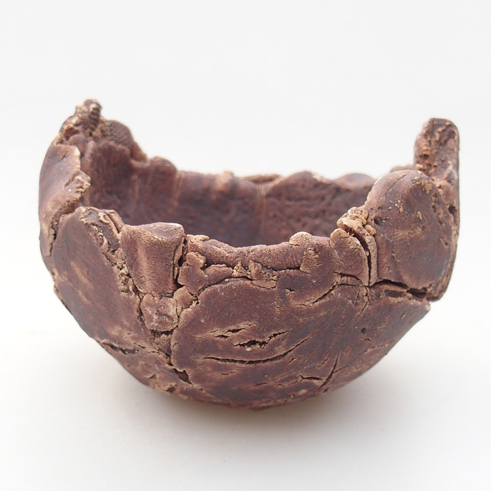 Keramisch Schelp 9 x 9 x 6 cm , kleur bruin