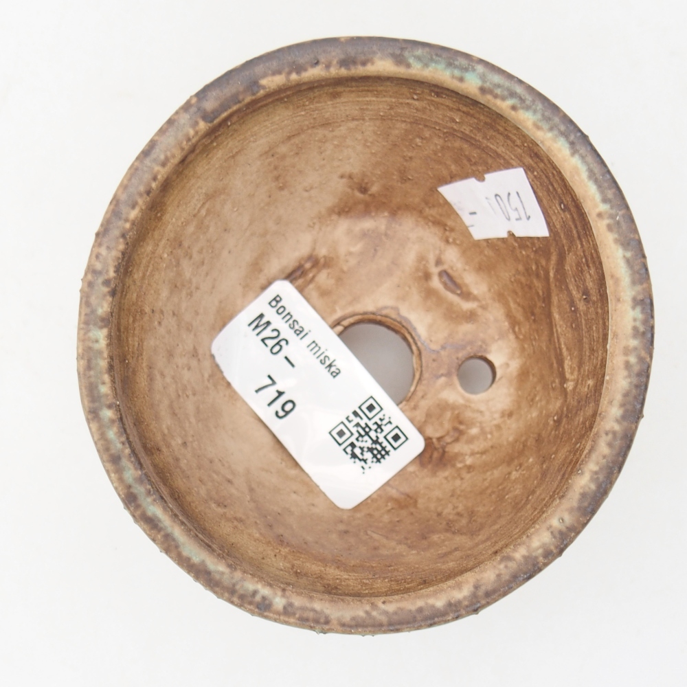 Bonsaischaal van keramiek 8,5 x 8,5 x 5 cm, groen