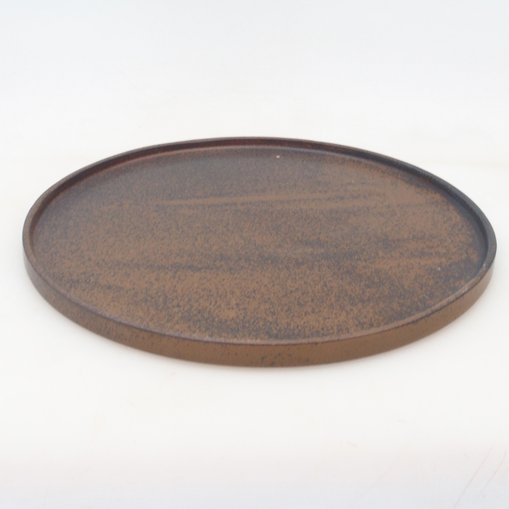 Ronde Bonsai Console D7-L - 28 x 28 x 1,5 cm - bruin