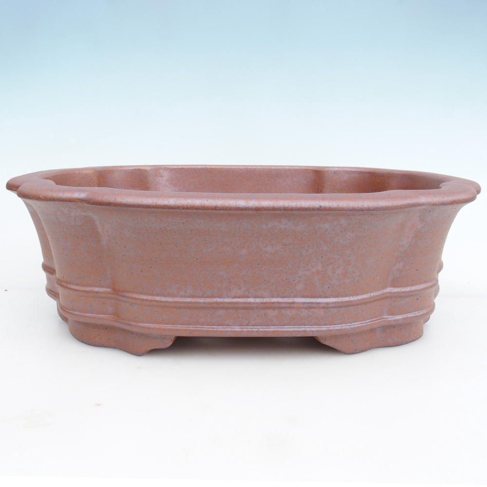 Bonsaischaal van keramiek 41,5 x 35,5 x 12 cm , metaalkleur - UITSLUITEND PERSOONLIJKE AFHAAL of transport per pallet