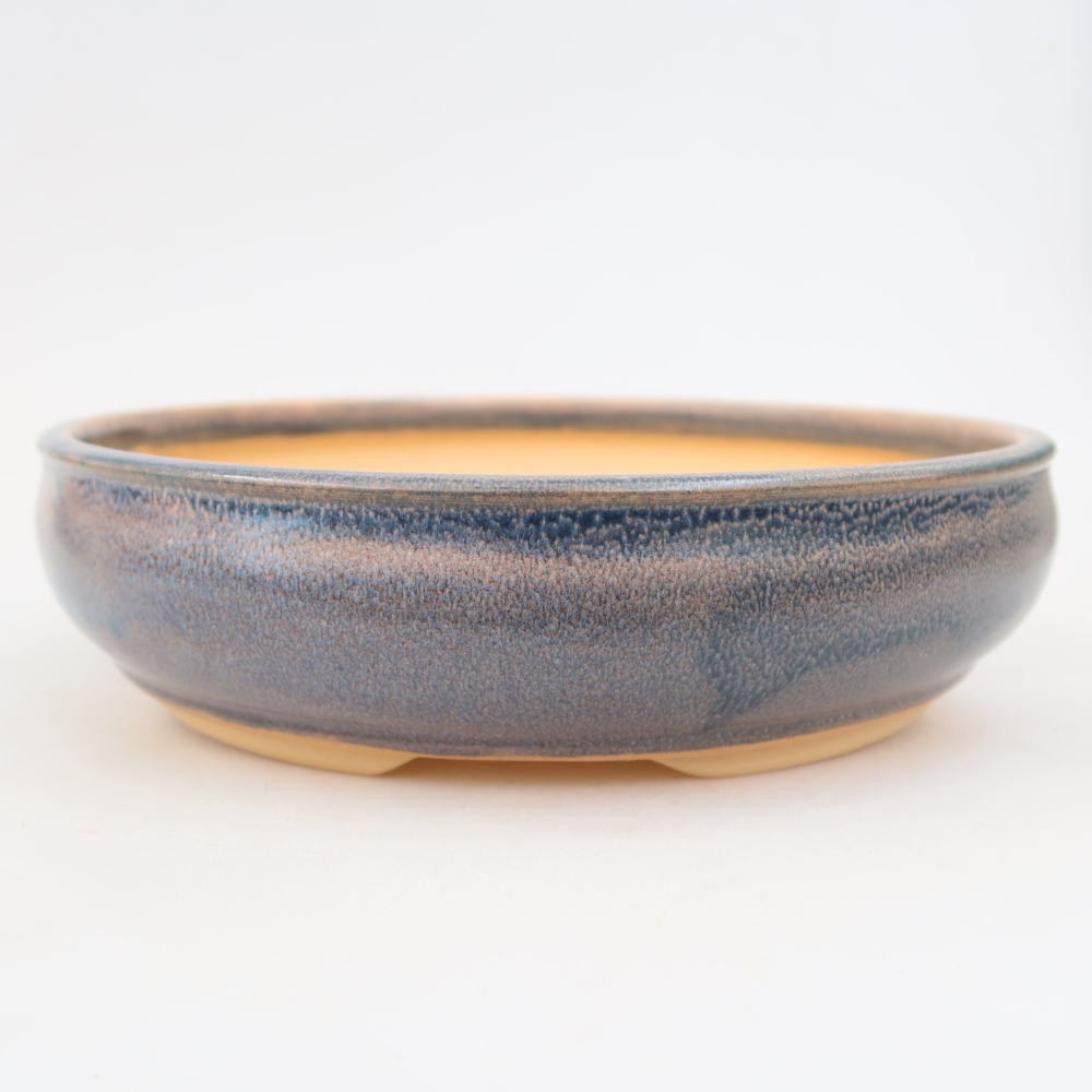 Keramische bonsaipot 25 x 25 x 6 cm, kleur: blauw