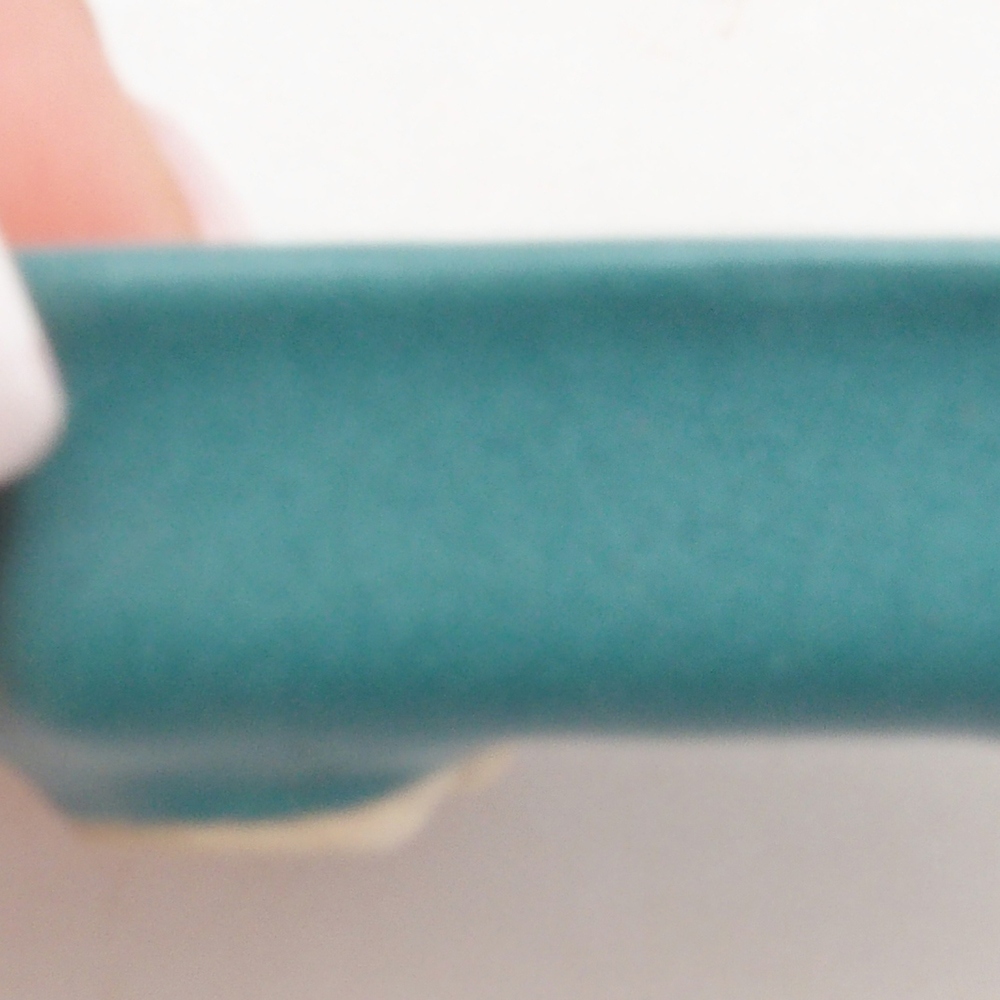 Bonsaischaal van keramiek 6,5 x 5,5 x 4 cm, kleur blauw