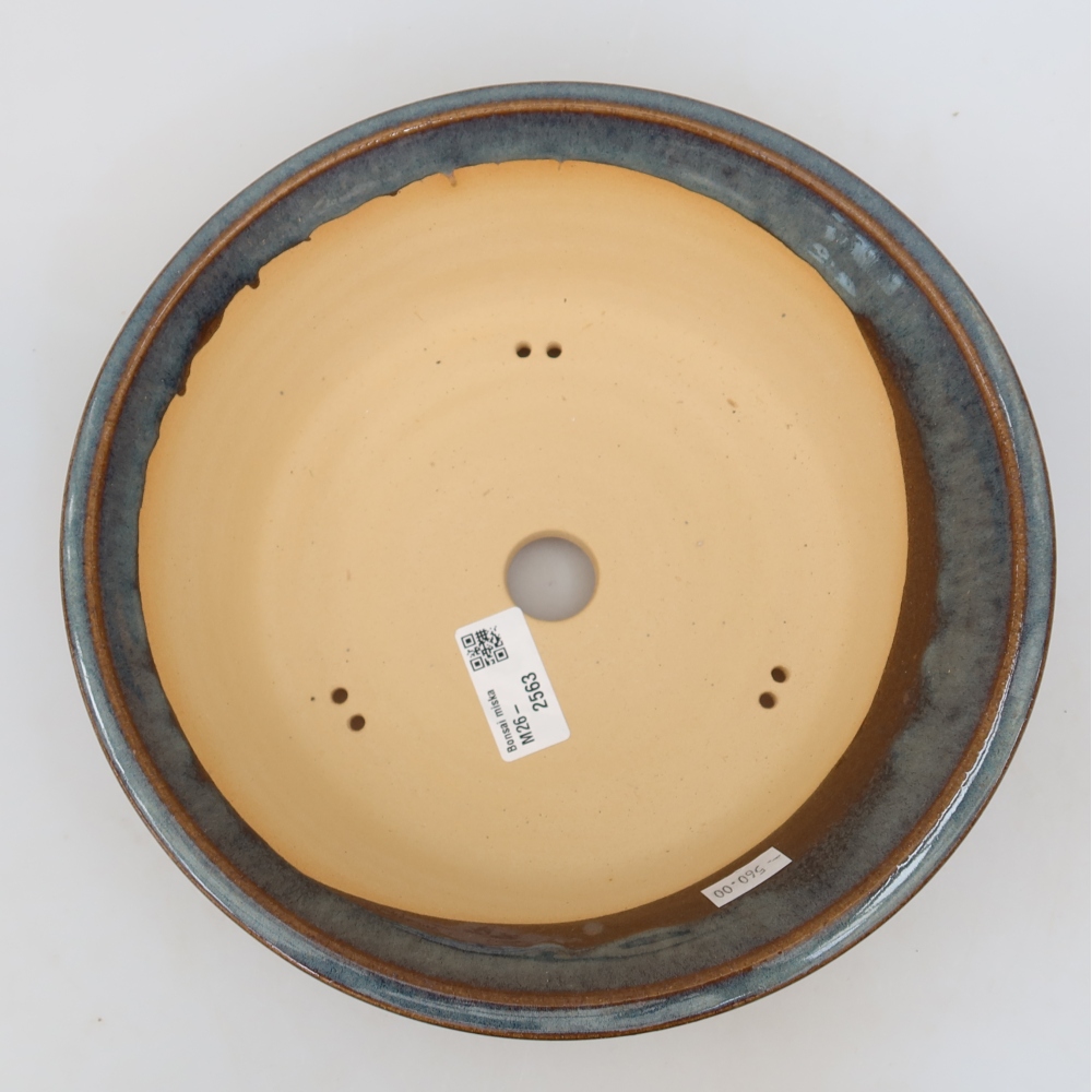 Keramische bonsaipot 25 x 25 x 6,5 cm, kleur grijs