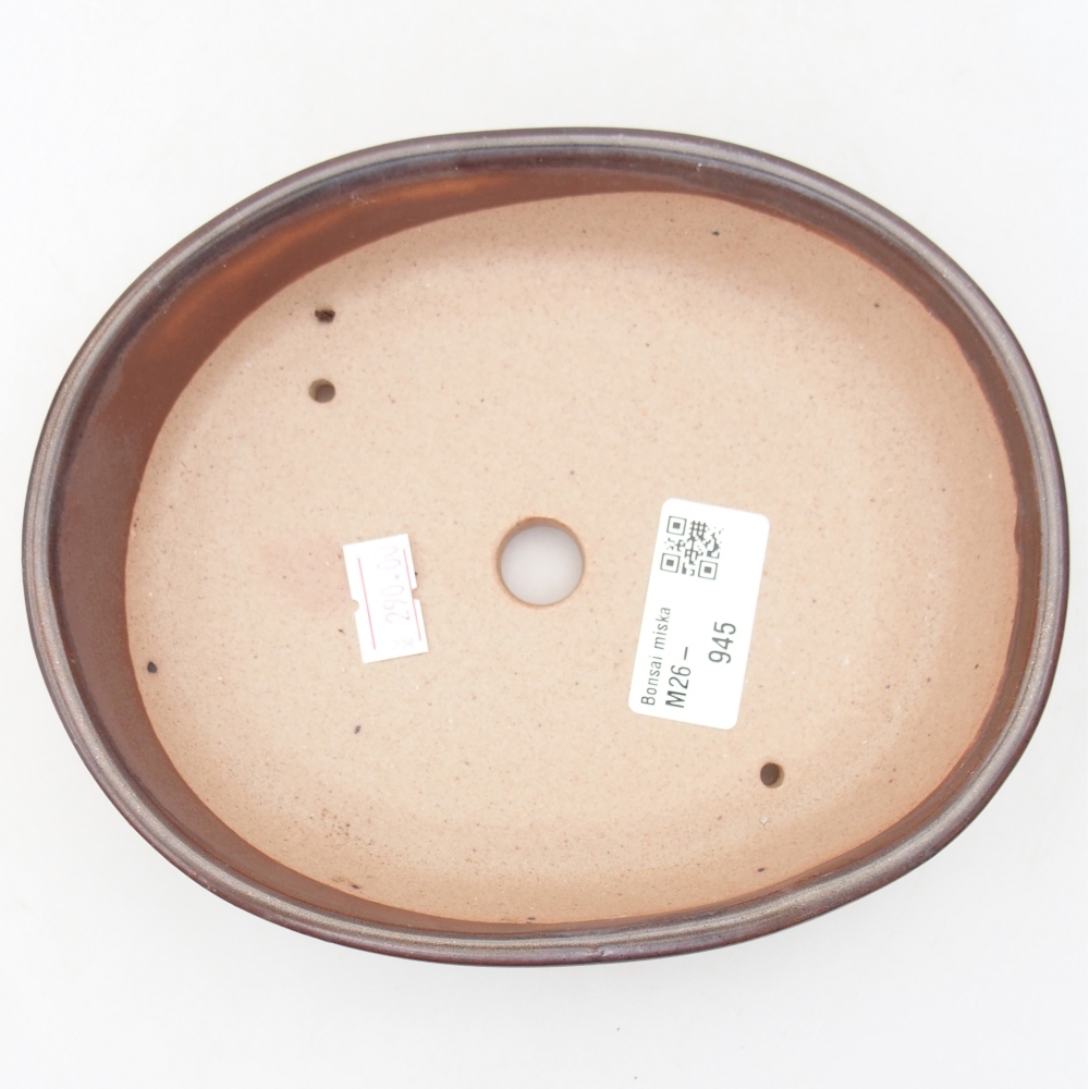 Bonsaischaal van keramiek 17 x 14 x 4 cm, bruin
