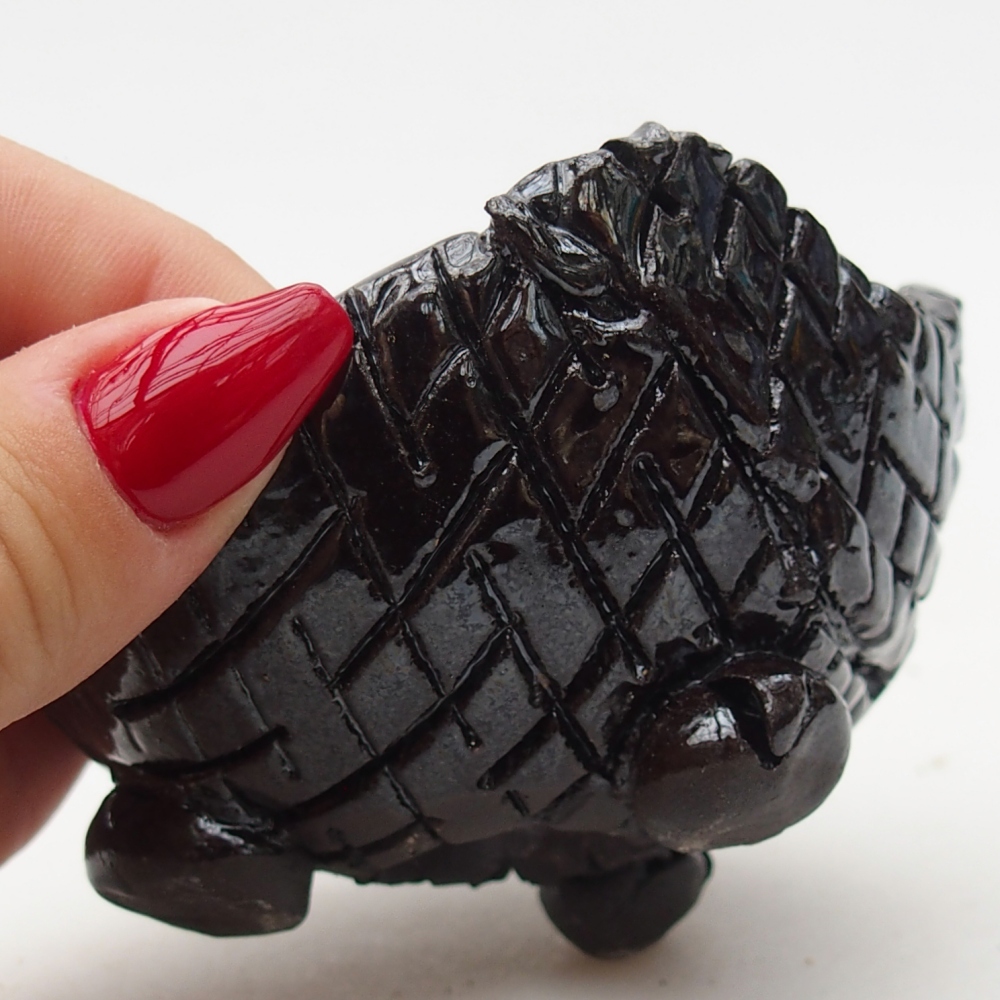 Keramische schaal 8,5 x 8 x 5,5 cm , kleur zwart